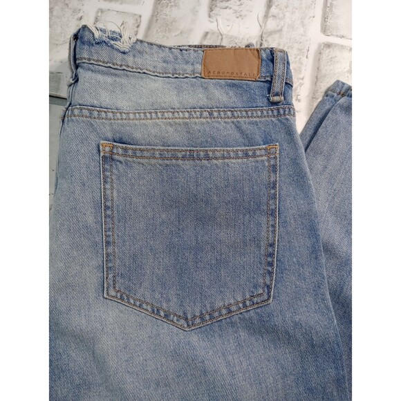 Aeropostale Boyfriend Jeans Women’s Size 10 Distressed Ripped Stone Wash Denim - Picture 15 of 15